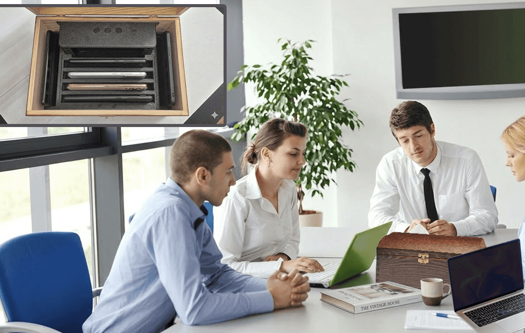 Profesjonalny sejf ultrasoniczny KGA – szkatułka blokująca nagrywanie rozmów i podsłuch GSM