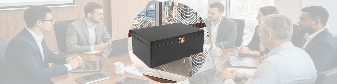 Profesjonalna Skrzynka Ultra soniczna Sejf KGA, Szkatułka blokująca nagrywanie i nasłuch GSM