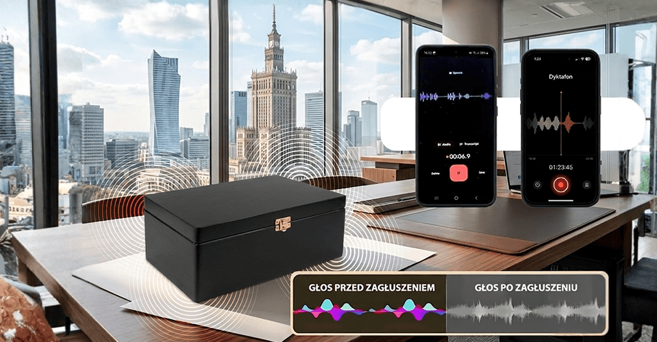 Profesjonalna Skrzynka Ultra soniczna Sejf KGA, Szkatułka blokująca nagrywanie i nasłuch GSM